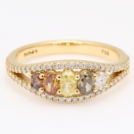 Mariposa rainbow diamond dress ring