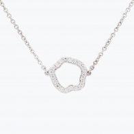 Cumulus white diamond necklace