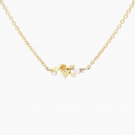 Carousel rainbow diamond cluster necklace