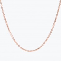 45cm 18 karat rose gold trace chain