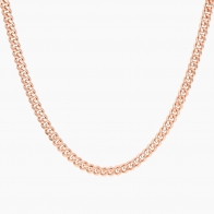 46cm 9 karat yellow gold diamond-cut curb chain