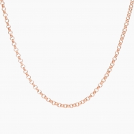 46cm 9 karat rose gold round belcher chain