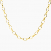 46cm 9 karat yellow gold oval belcher chain