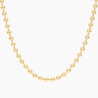 51cm 9 karat yellow gold round ball chain