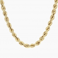 51cm 9 karat yellow gold hollow rope chain