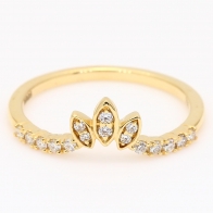 Coronet white diamond crown stackable ring