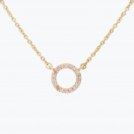 Flight Argyle pink diamond circle necklace