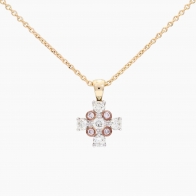 North white and Argyle pink diamond pendant