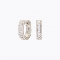 NXT Indiana white diamond huggie earrings