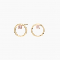 Reel Argyle champagne diamond stud earrings