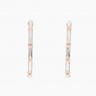 Lyre Argyle pink diamond hoop earrings