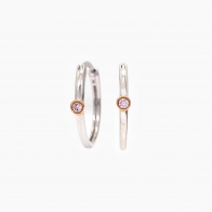 Noelle Argyle pink diamond hoop earrings