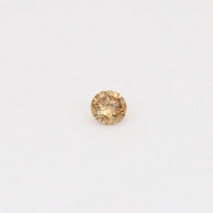 0.09 Carat round cut orange diamond