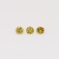 0.15 Total carat trio of round-cut green diamonds