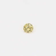 0.11 Carat round-cut yellow diamond