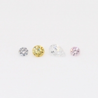 0.13 Total carat parcel of pear and round-cut rainbow diamonds