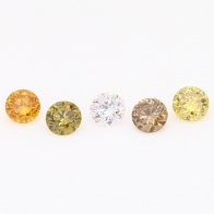 0.43 Total carat parcel of round-cut rainbow diamonds