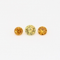 0.26 Total carat trio of orange and yellow diamonds