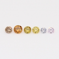 0.205 Total carat parcel of round-cut rainbow diamonds