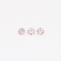 0.10 Total carat trio of round-cut 7-8P Argyle pink diamonds