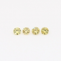 0.16 Total carat parcel of round-cut fancy yellow diamonds