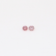 0.03 Total carat pair round-cut 3PR Argyle pink diamonds