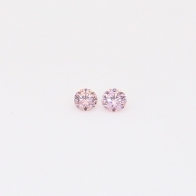 0.06 Carat pair of round-cut FPP Argyle pink diamonds