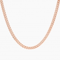 46cm 9 karat yellow gold diamond-cut curb chain