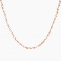 46cm 9 karat rose gold round belcher chain