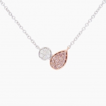 Moi white and Argyle pink diamond necklace