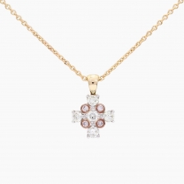 North white and Argyle pink diamond pendant