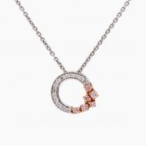 Aura Argyle pink and white diamond necklace