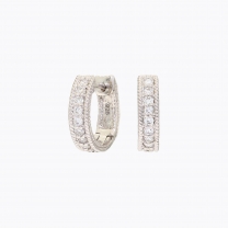 NXT Indiana white diamond huggie earrings