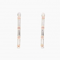 Lyre Argyle pink diamond hoop earrings