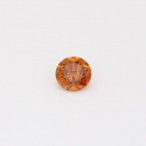 0.28 Carat round-cut fancy orange diamond