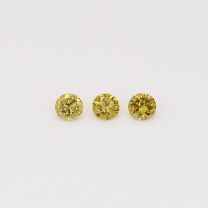 0.15 Total carat trio of round-cut green diamonds