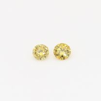 0.20 Total carat trio of round-cut yellow diamonds