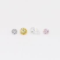 0.13 Total carat parcel of pear and round-cut rainbow diamonds