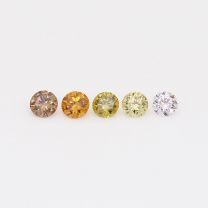 0.195 Total carat parcel of round-cut rainbow diamonds