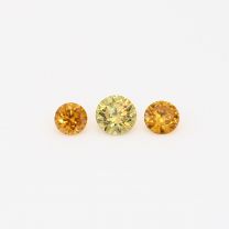 0.26 Total carat trio of orange and yellow diamonds