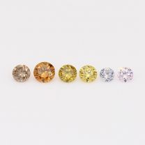 0.205 Total carat parcel of round-cut rainbow diamonds