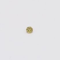 0.03 Carat round cut fancy green diamond