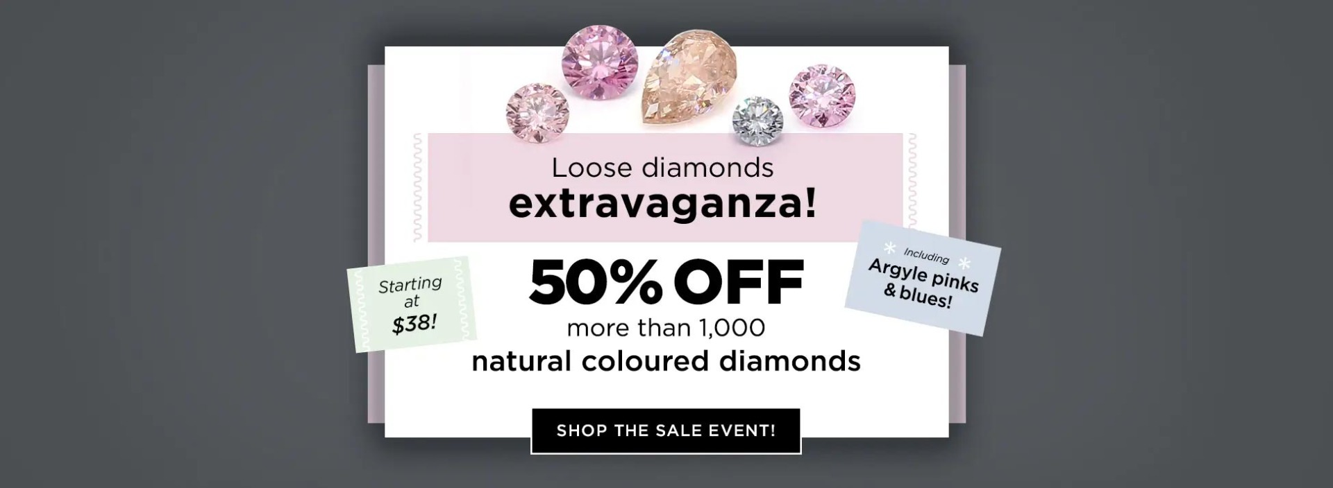 50% off selected Argyle pink diamonds | Nina's Jewellery